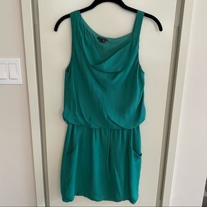 Theory green silk dress (size 2)